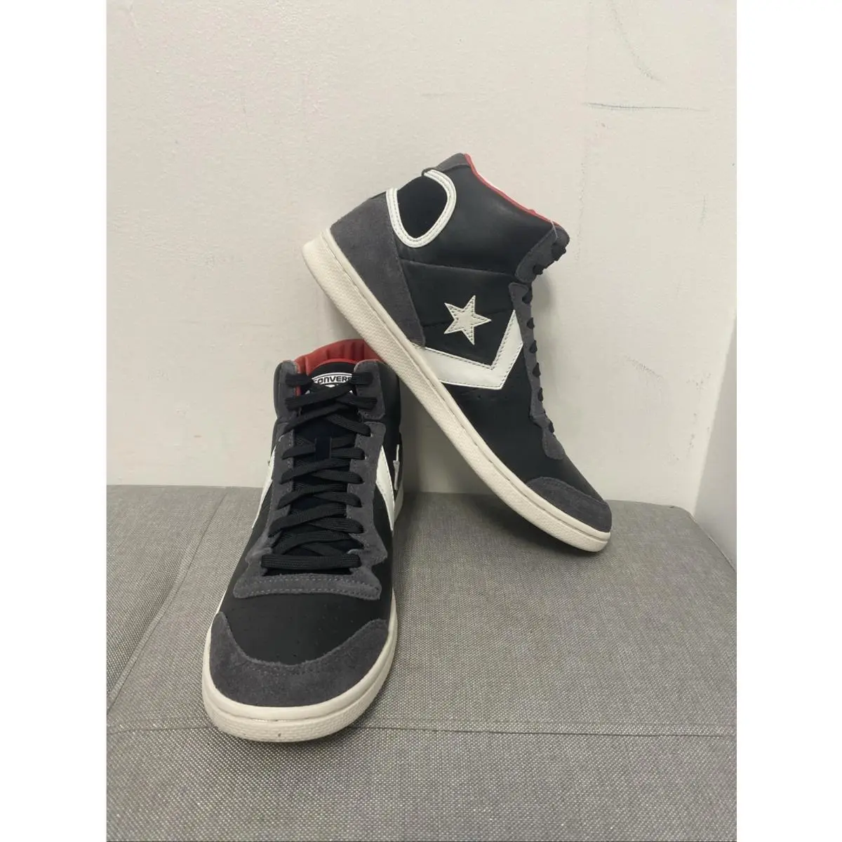Converse 133028C Fast Break LP M Black/charco Leather Shoes SZ 10 S823
