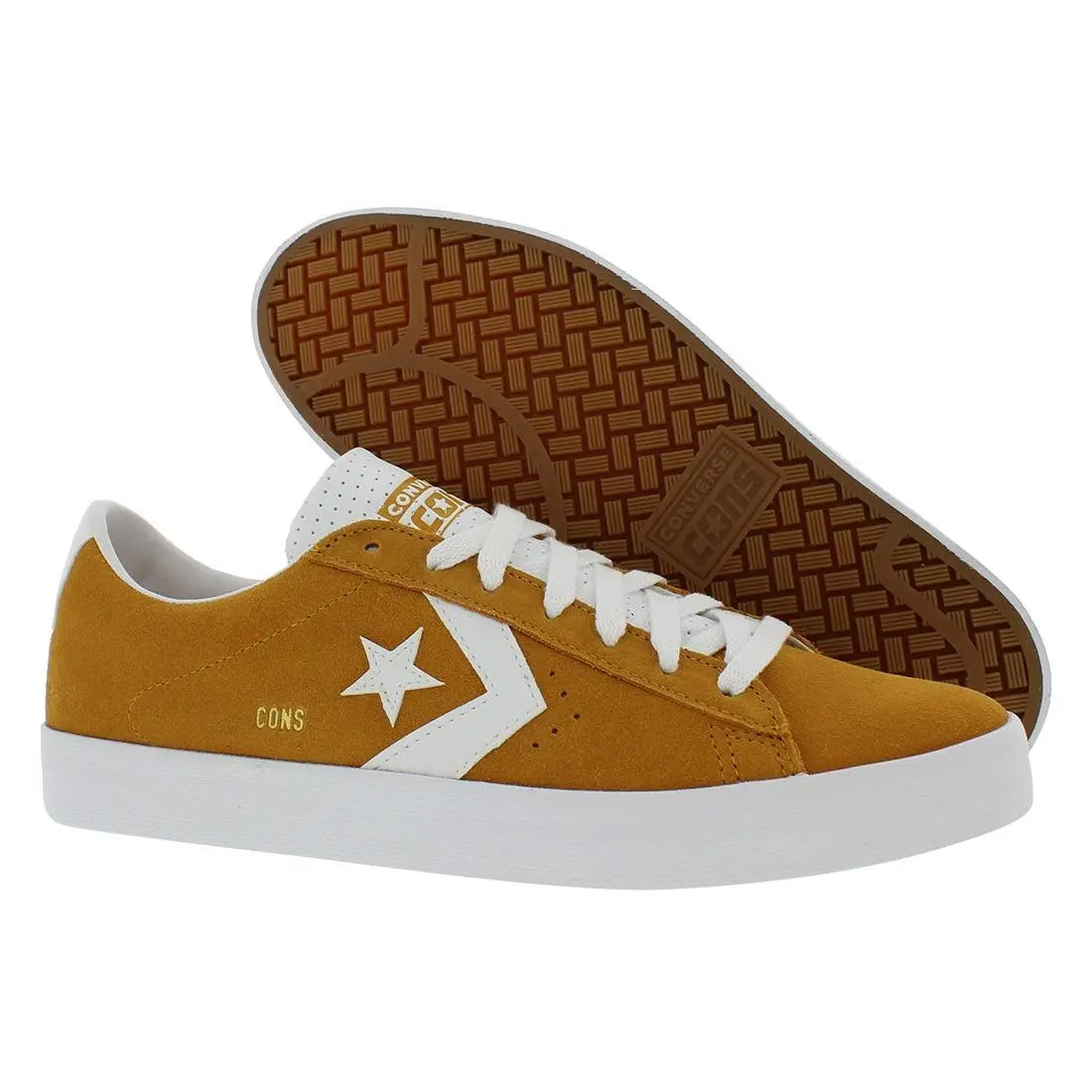 Converse Plarform Vulc Pro Unisex Shoes Size 9.5 Color: Golden Sundial/white