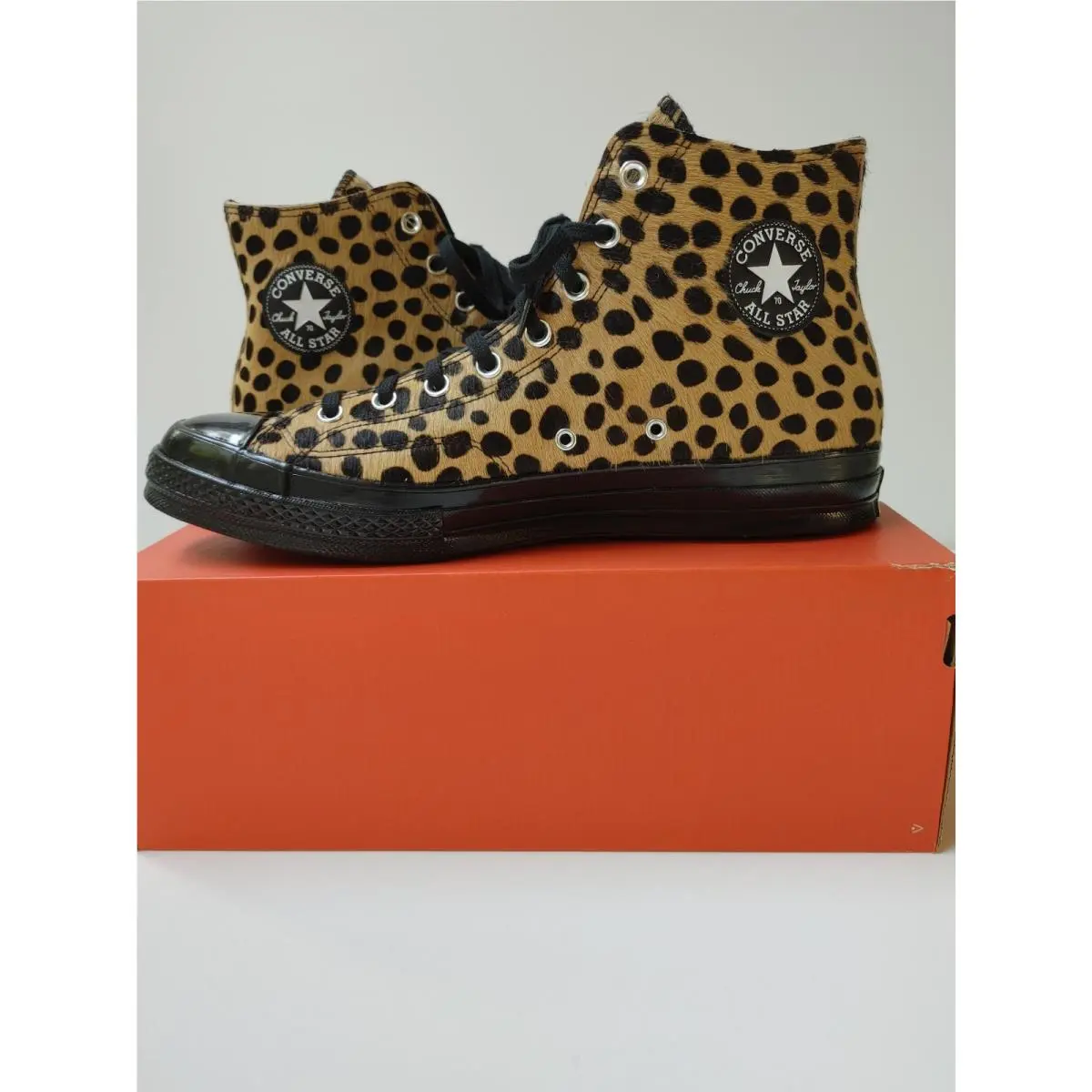 Converse Chuck 70 High Top Leopard Pony Hair Sneaker Gold/black/white A12705C