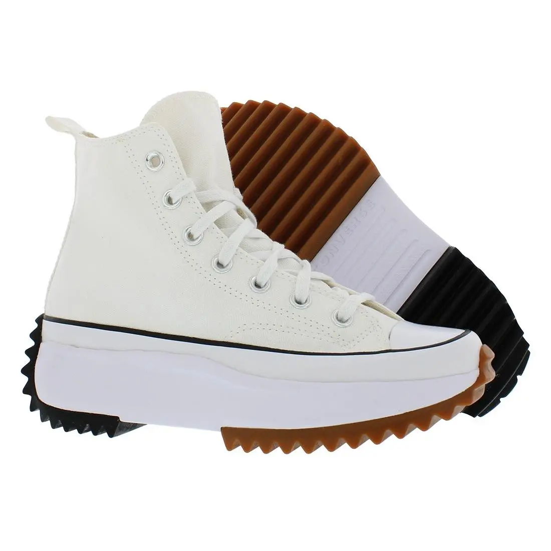 Converse Run Star Hike High Top Unisex Shoes Size 6.5 Color: White/black/gum