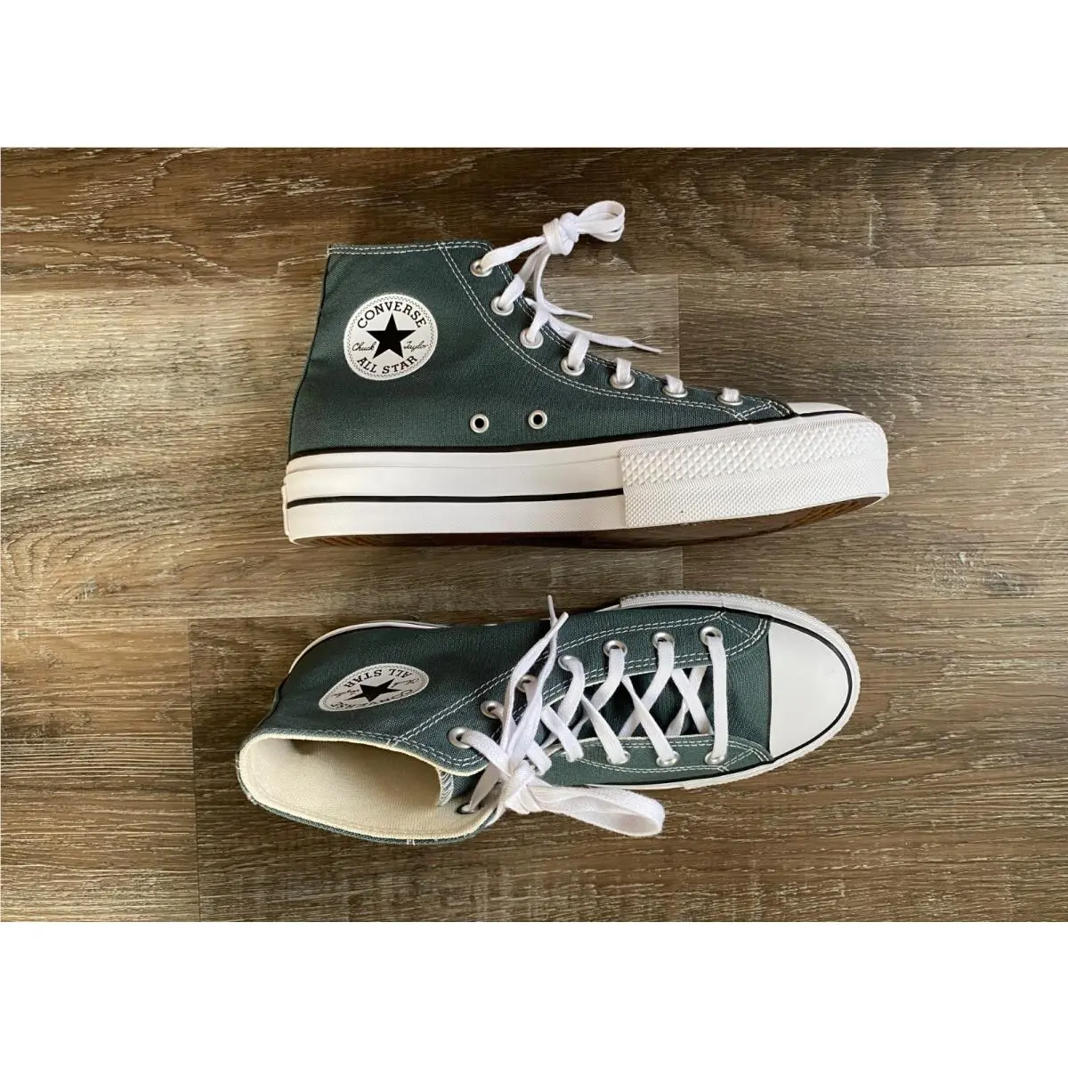 Converse Chuck Taylor All Star Lift Hi Platform Sneakers Women`s 9.5 Green