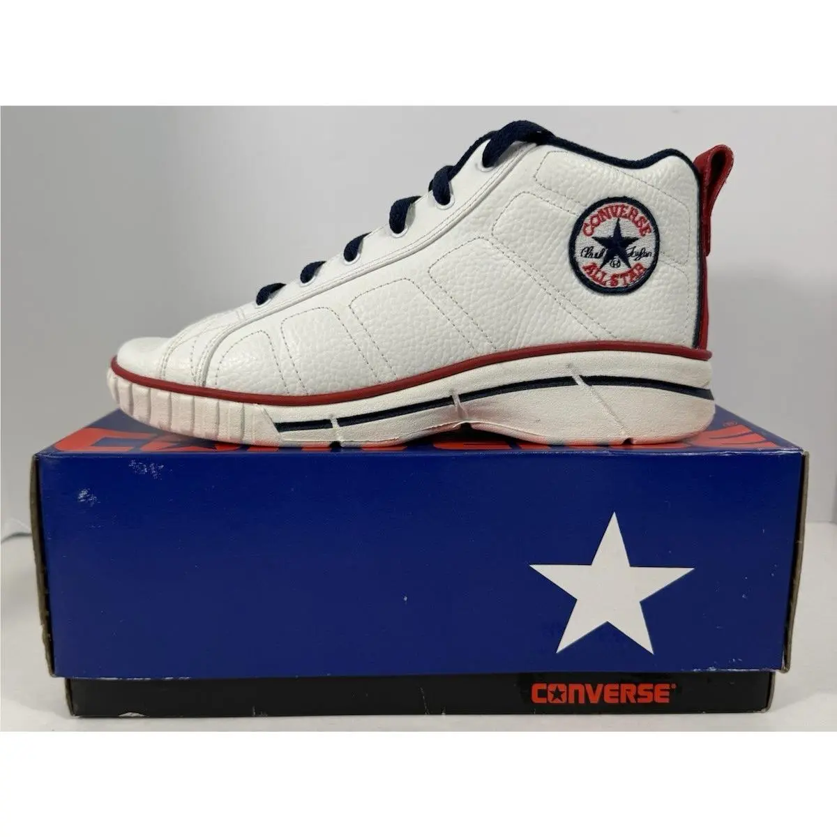 Vntg Rare Converse All Stars Chuck Taylor React 2000 Mid Basketball Shoes SZ 7.5