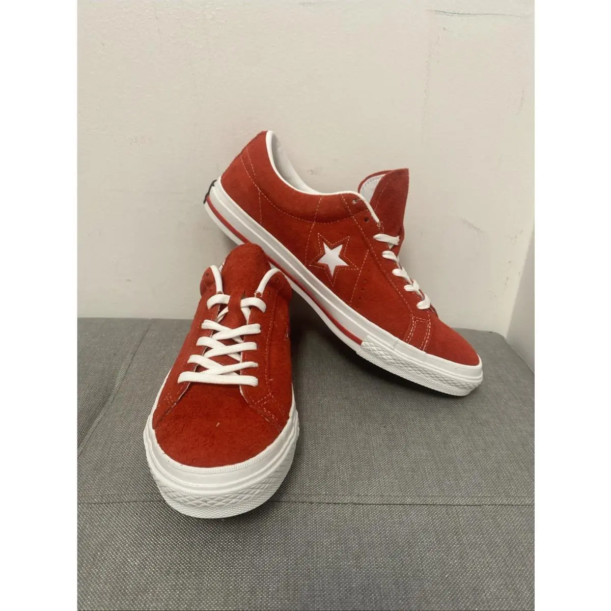 Converse 113590 Red/white OS 1974 0X Leather Shoes SZ 10 S829