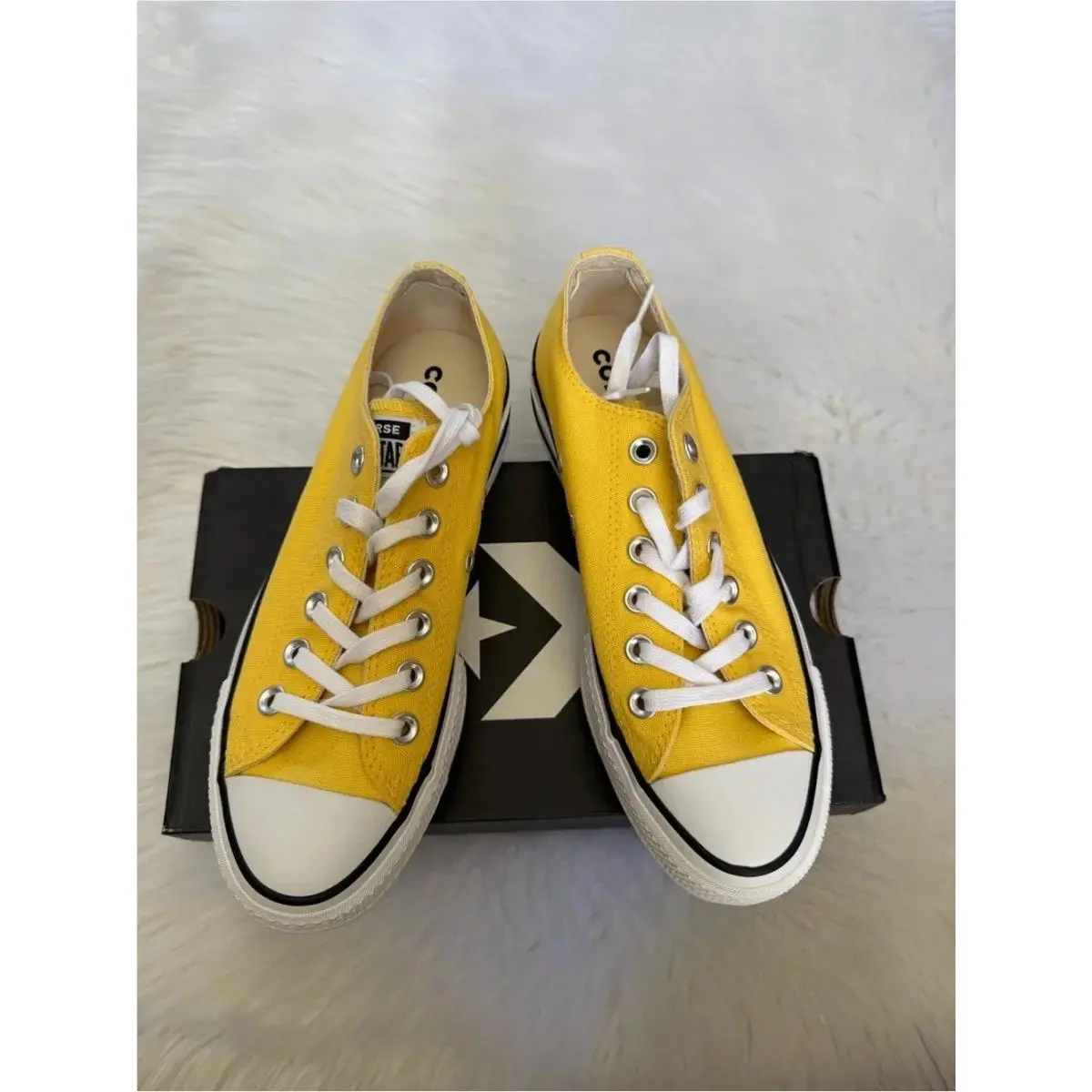 Converse Yellow Low Top Platform Sneakers Sz 6.5