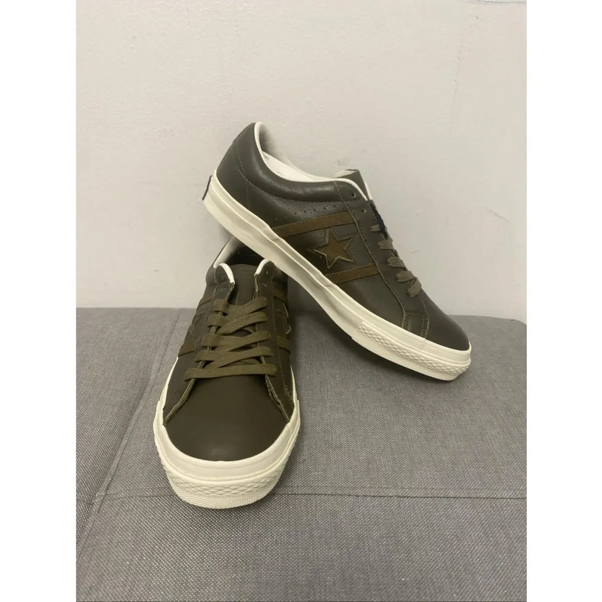 Converse 123072 Dark Olive OS Academy 0X Leather Shoes SZ 10 S831