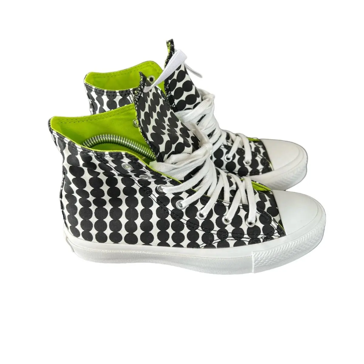 Converse Marimekko All Star Chuck`s High Top Shoes Black Polka Dot Women’s 5
