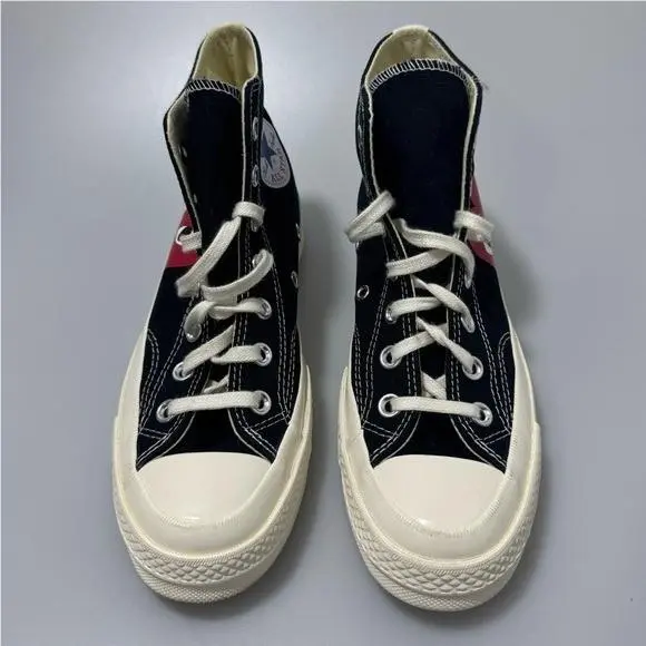 Converse X Comme Des Garcons Play Chuck Taylor All Star Hi Black Women’s 7/M 5