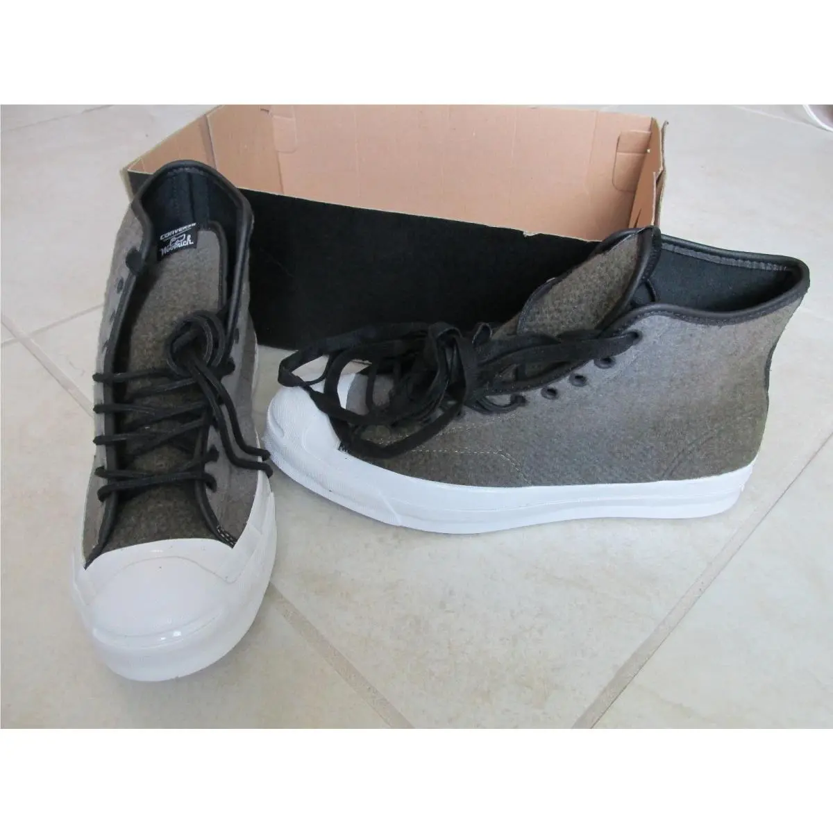 Converse Woolrich Jack Purcell Sign Hi Top Shoes Mens 9 Jute/dolph