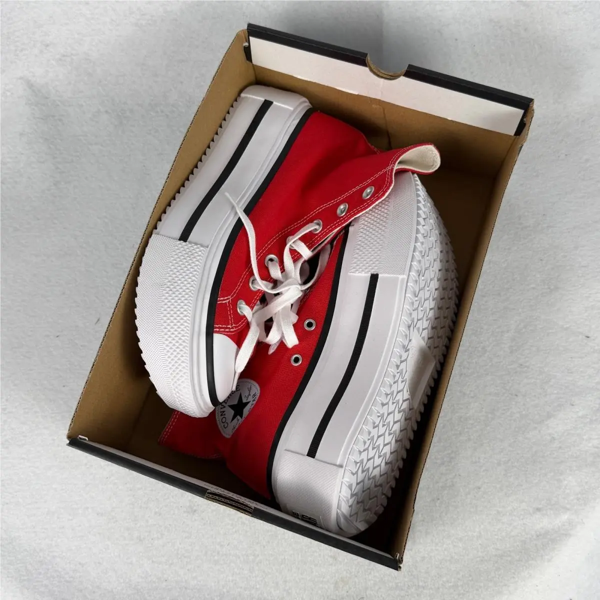 Converse shoes - Converse Chuck Taylor All Star Lift Double Stack Hi - Red 8
