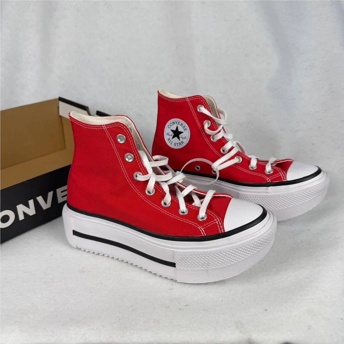 Converse shoes - Converse Chuck Taylor All Star Lift Double Stack Hi - Red 2
