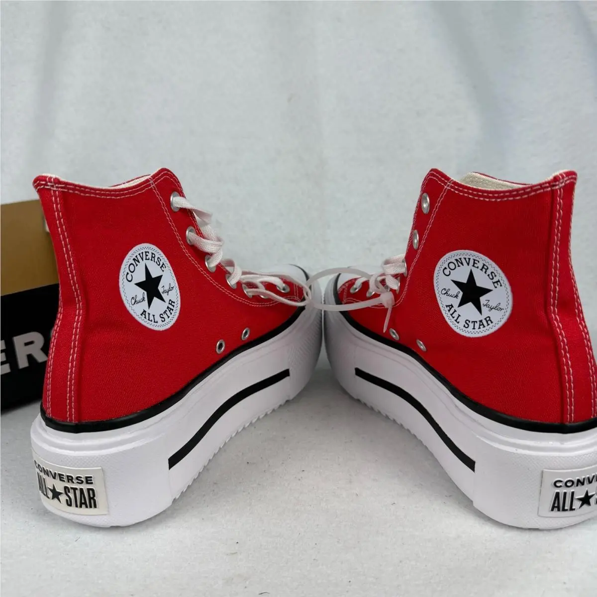 Converse shoes - Converse Chuck Taylor All Star Lift Double Stack Hi - Red 4