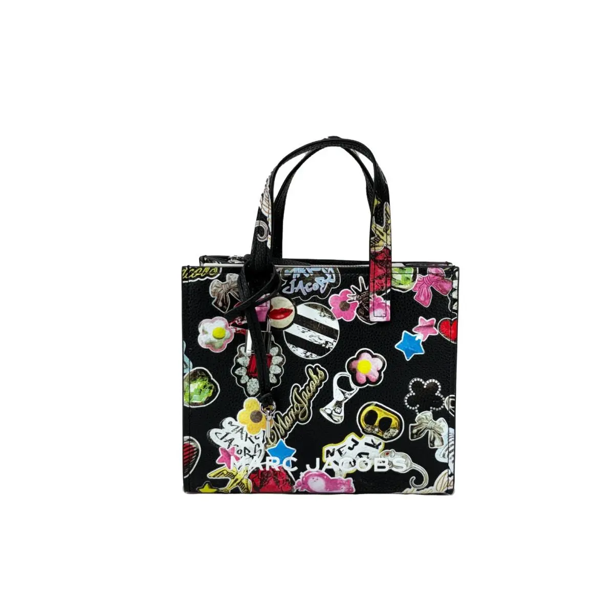 Marc Jacobs Mini Grind Black Sticker Leather Crossbody Bag