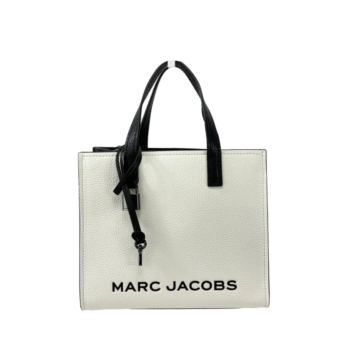 Marc Jacobs Mini Grind White Black Leather Crossbody Bag