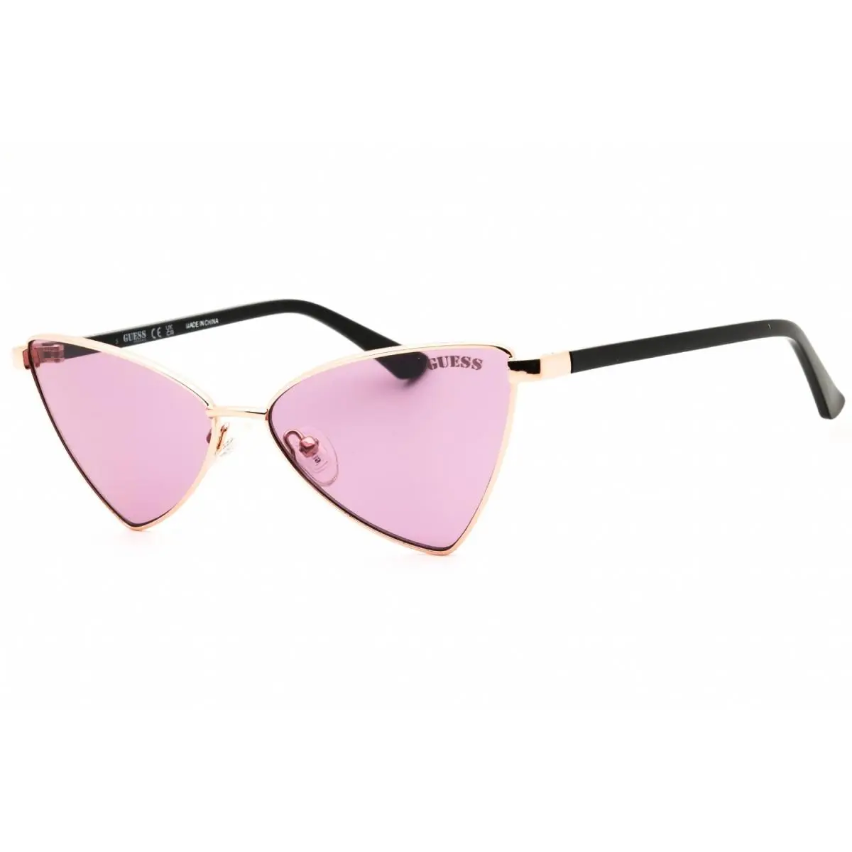 GU8286 28Y Shiny Rose Gold/violet 55-13-135 Sunglasses by Guess