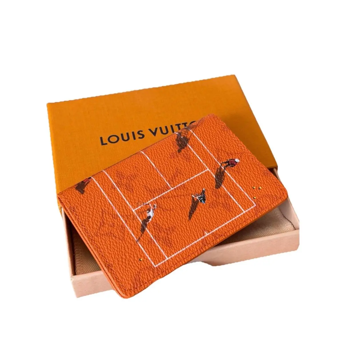 Authentic Louis Vuitton Pocket Organizer Card Holder Tennis Clay Monogram
