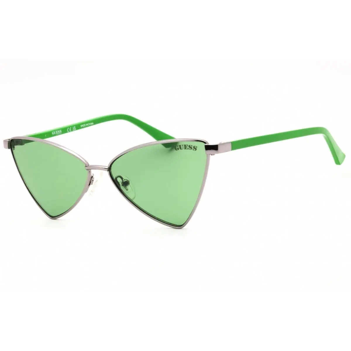 Guess GU8286 08N Shiny Gunmetal/green 55-13-135 Sunglasses