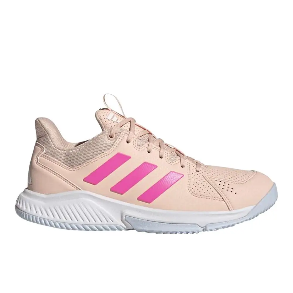 Adidas Court Flight Indoor Volleyball Womens Pink Sneakers Athletic Shoes JR957