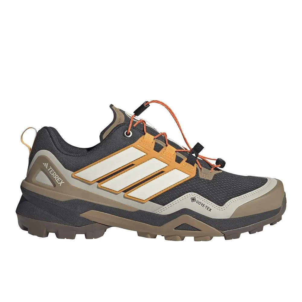 Adidas Terrex Skychaser Goretex Hiking Mens Black Brown Orange Sneakers Athle