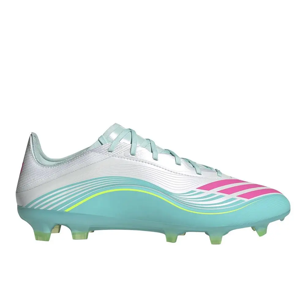 Adidas F50 Messi Pro Firm Ground Soccer Cleats Mens White Sneakers Athletic Shoe