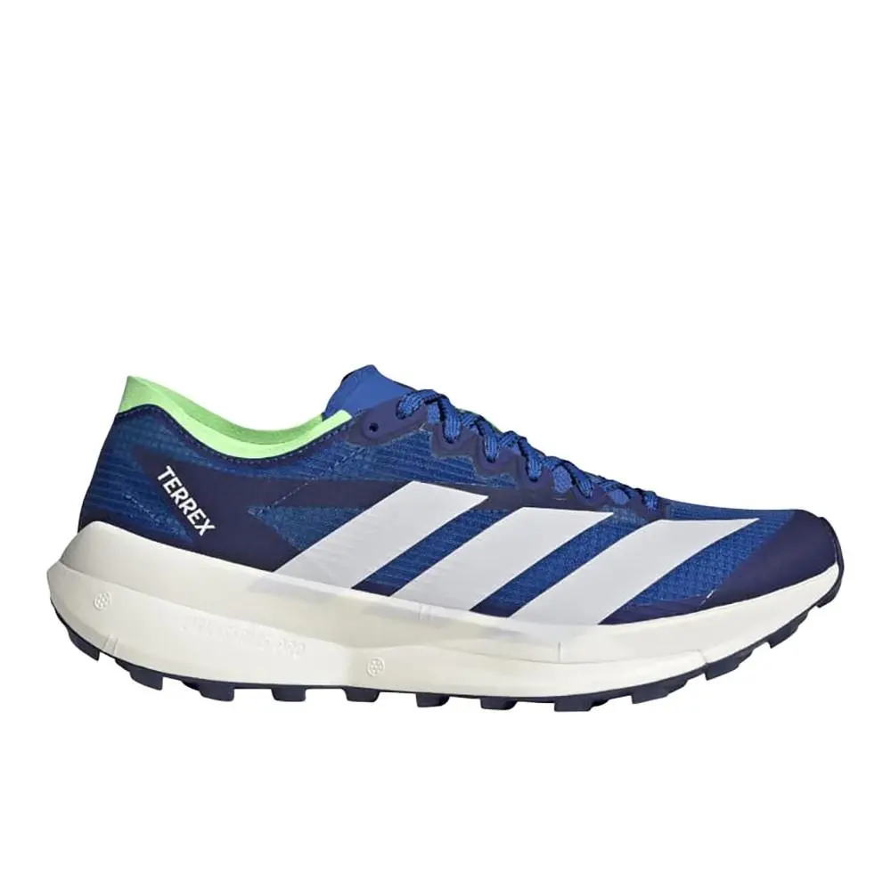 Adidas Terrex Agravic Speed 2 Trail Running Mens Blue White Sneakers Athletic