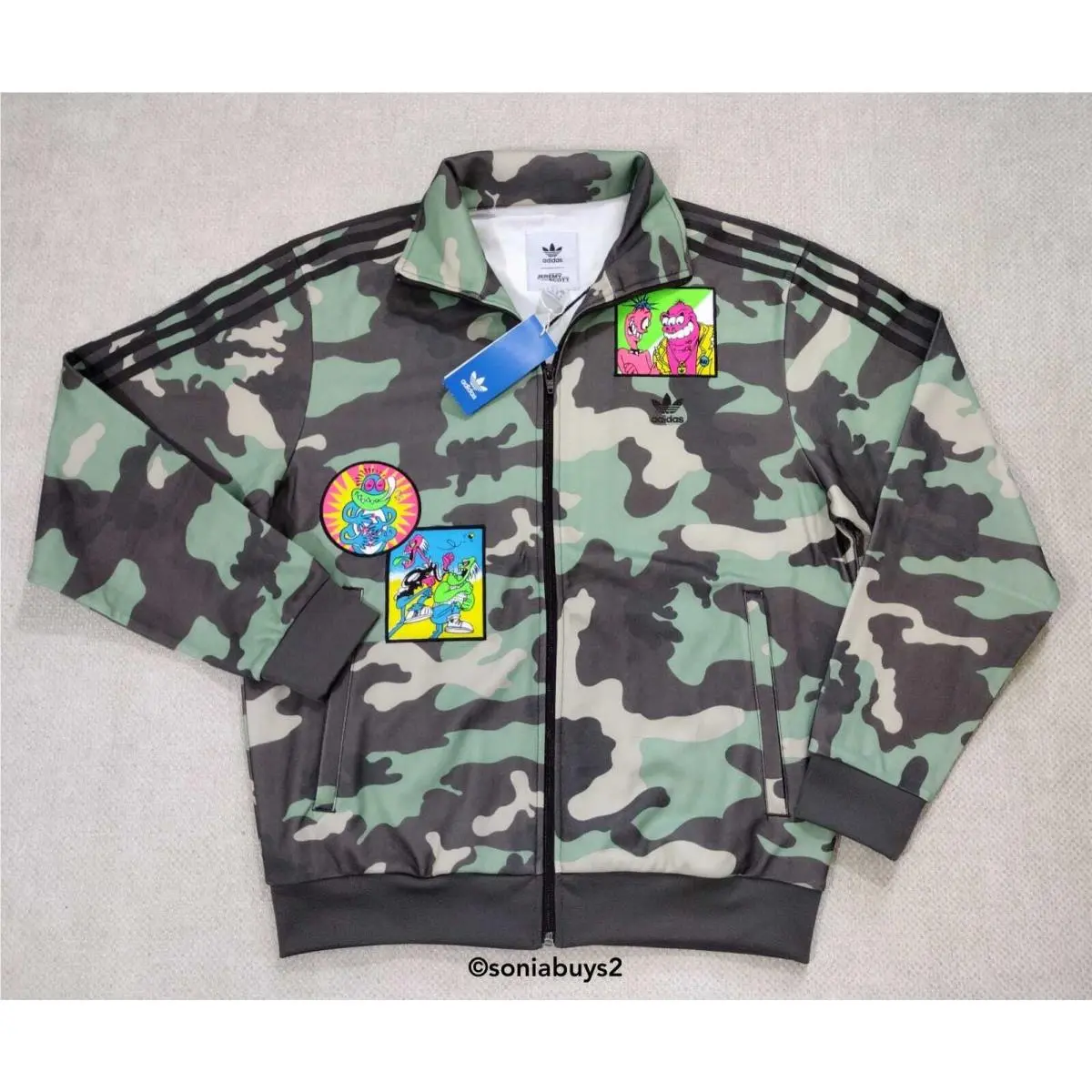Adidas Originals x Jeremy Scott Camo Track Top Jacket H53369 Multicolor Sizes