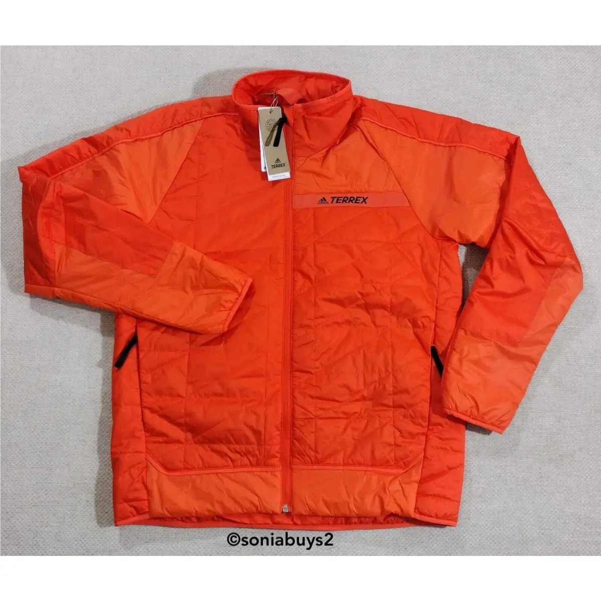 Adidas Men`s Terrex Syn Insulated Hiking Jacket HZ1385 Orange Size M