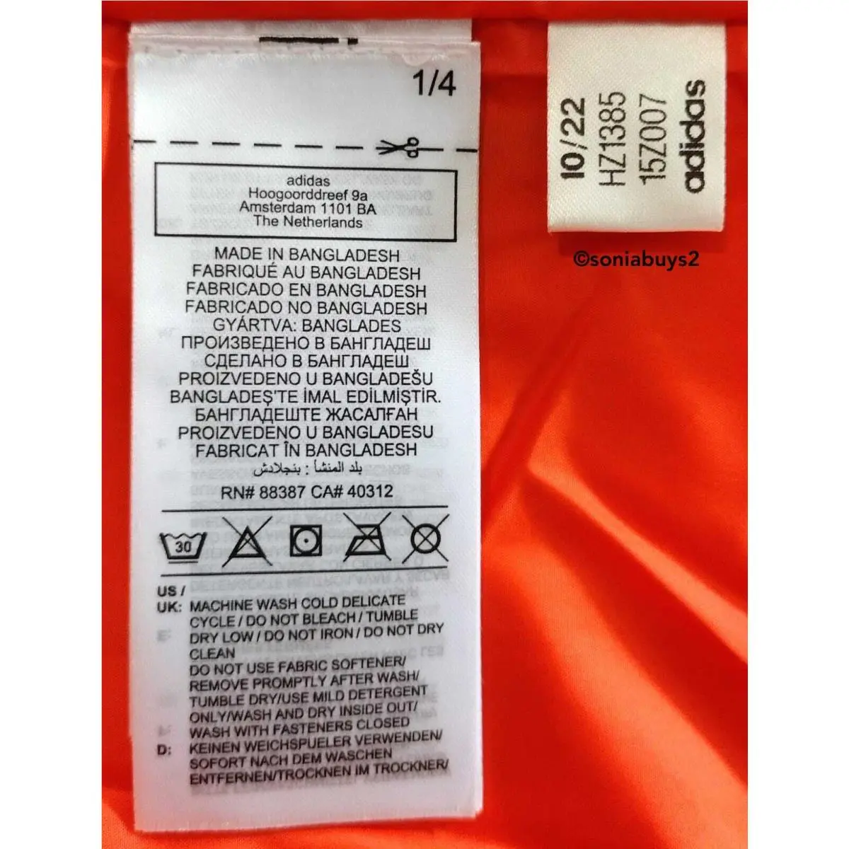 Adidas clothing - Semi Impact Orange 8