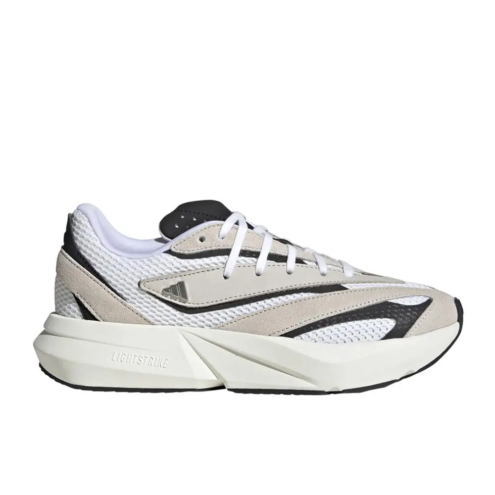 Adidas Lightblaze Lace Up Womens Beige Sneakers Casual Shoes JH6962
