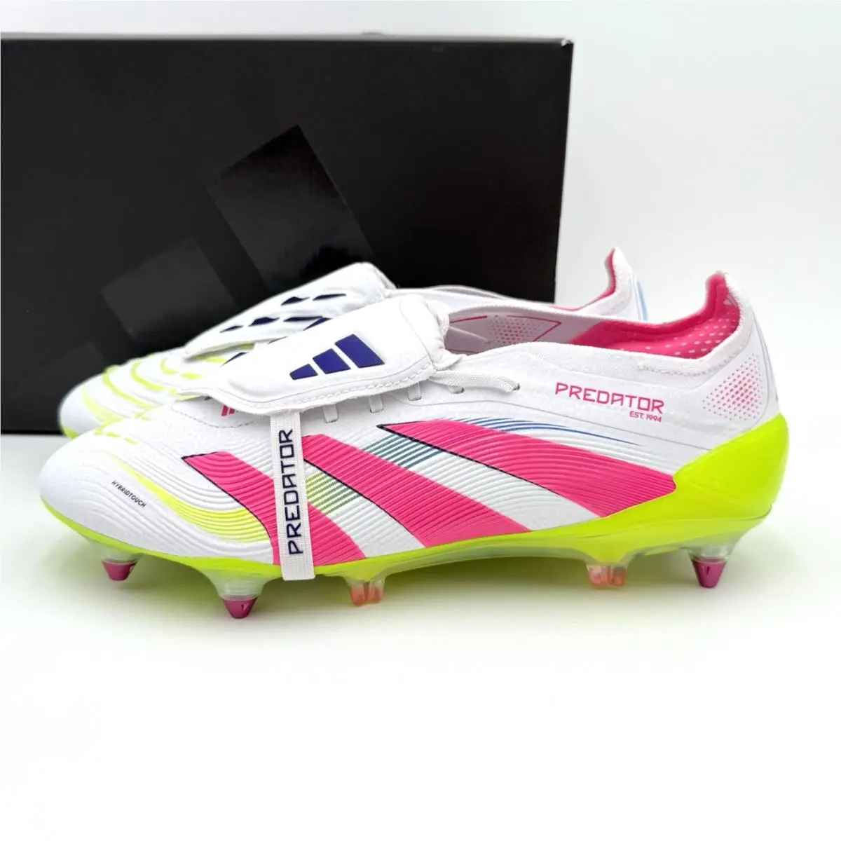 Adidas Predator Elite FT SG Soccer Cleat ID8942 Men`s Sizes White/pink