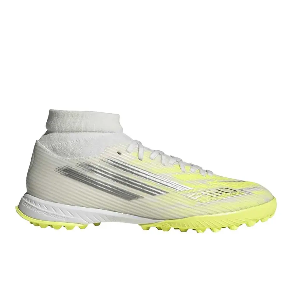 Adidas F50 Sparkfusion League Mid Cut Turf Soccer Cleats Womens White Yellow Sn