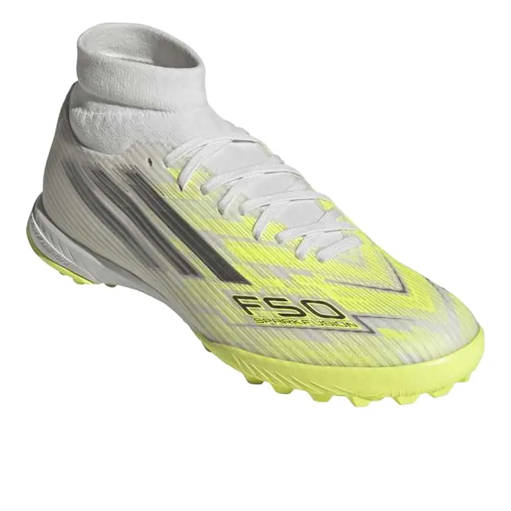 Adidas shoes - adidas F50 Sparkfusion League Mid Cut Turf Soccer Cleats - JR9004 - White, Yellow 0