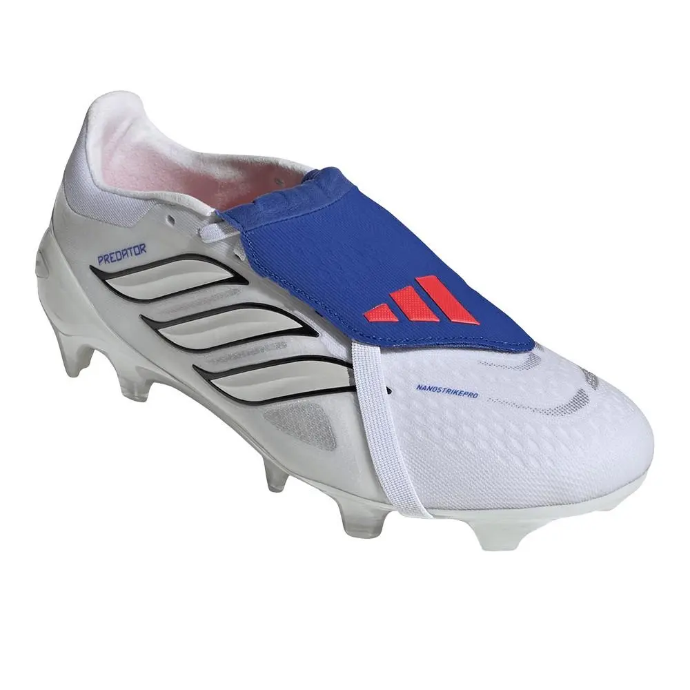 Adidas shoes - adidas Predator Pro FoldOver Tongue Firm Ground Soccer Cleats - JR3322 - Blue, Silver, White 8