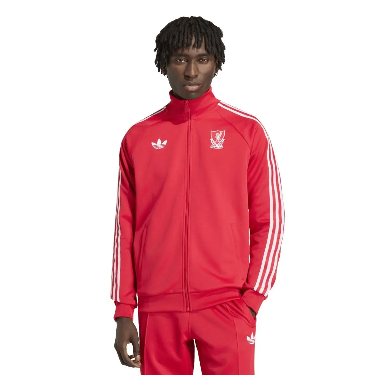 Men`s Adidas Originals Red Liverpool Culturewear Full-zip Track Jacket