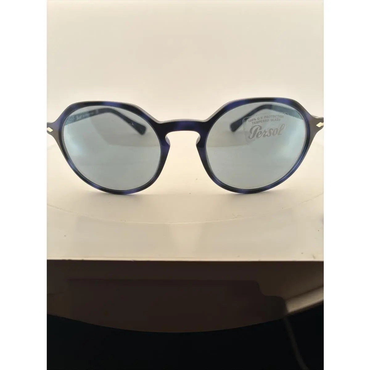Persol 3255 51/20 140mm Black Rims Blue Crystal Lens Sunglasses
