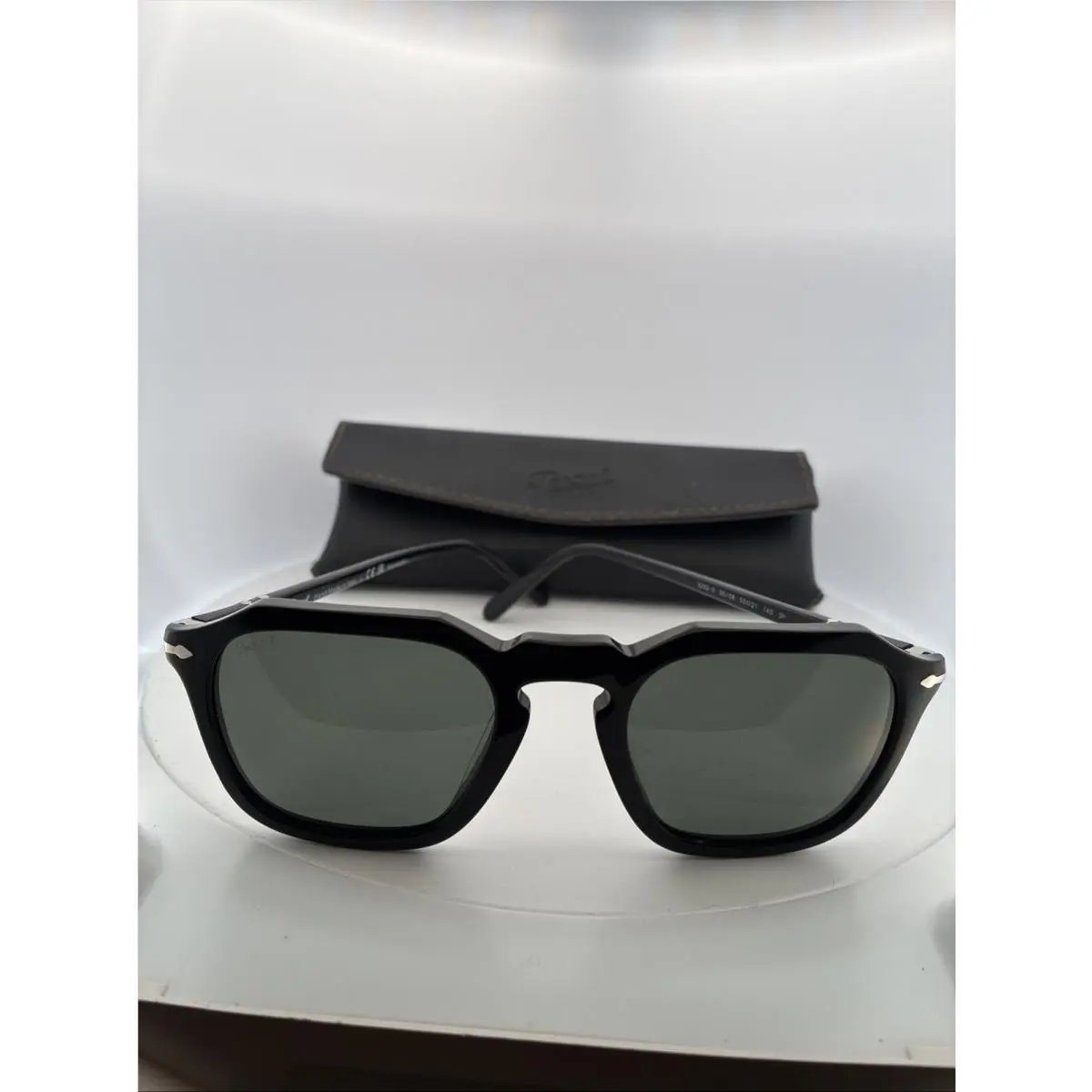 Persol PO3292S Unisex Sunglasses Black Green 50mm /145mm Made In Italy