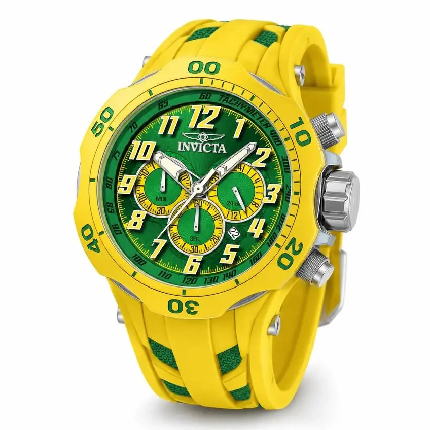 Invicta Venom Hydra Men`s 52mm Quartz VD53 Watch Chrono Yellow/green 50510