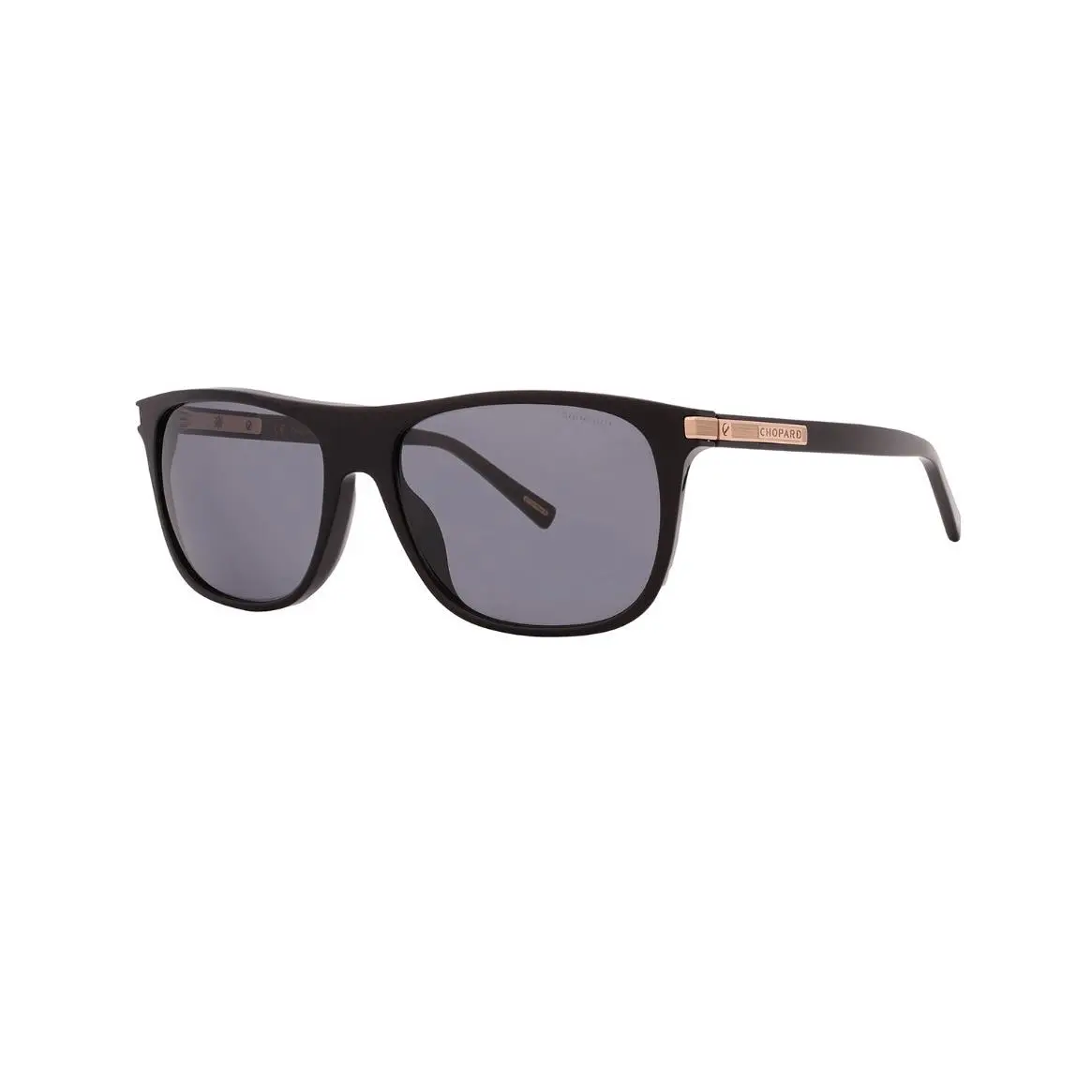 Chopard SCH294 0700 57-16-145 Black Square Full Rim Mens Sunglasses