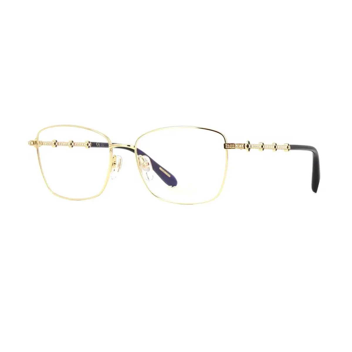 Chopard Eyeglasses Frames VCHG65S 0300 Shiny Gold Plated Many Crystals 55-16-140