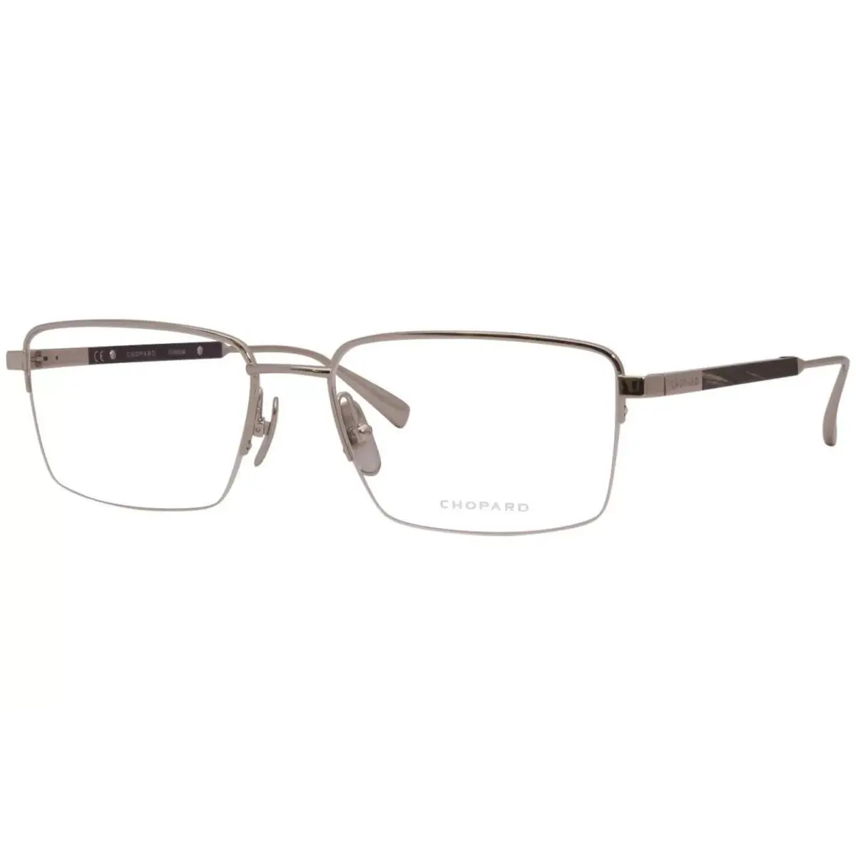 Chopard VCHD18M 0579 Eyeglasses Men`s Silver Titanium Optical Frame 56mm