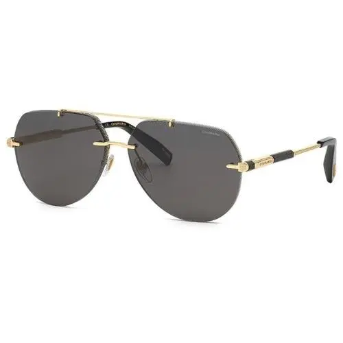Chopard L.u.c. G37 Aviator Gold Plated Black Wood SCHG37 Unisex Rimless Sunglass