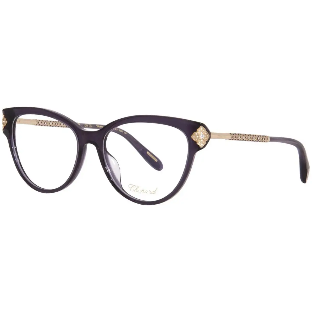 Chopard VCH332S 06LA Titanium Eyeglasses Women`s Shiny Rose Gold Full Rim 54mm