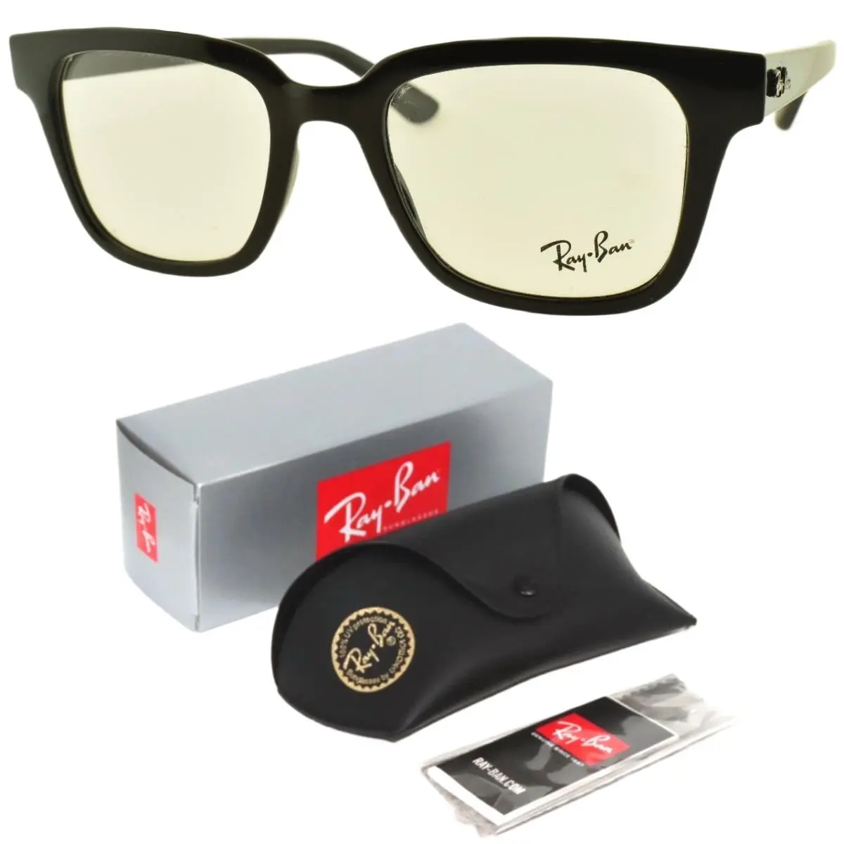 Ray Ban RB 4323-V 2000 51-20-150 Black Square Full Rim Unisex Optical Frame