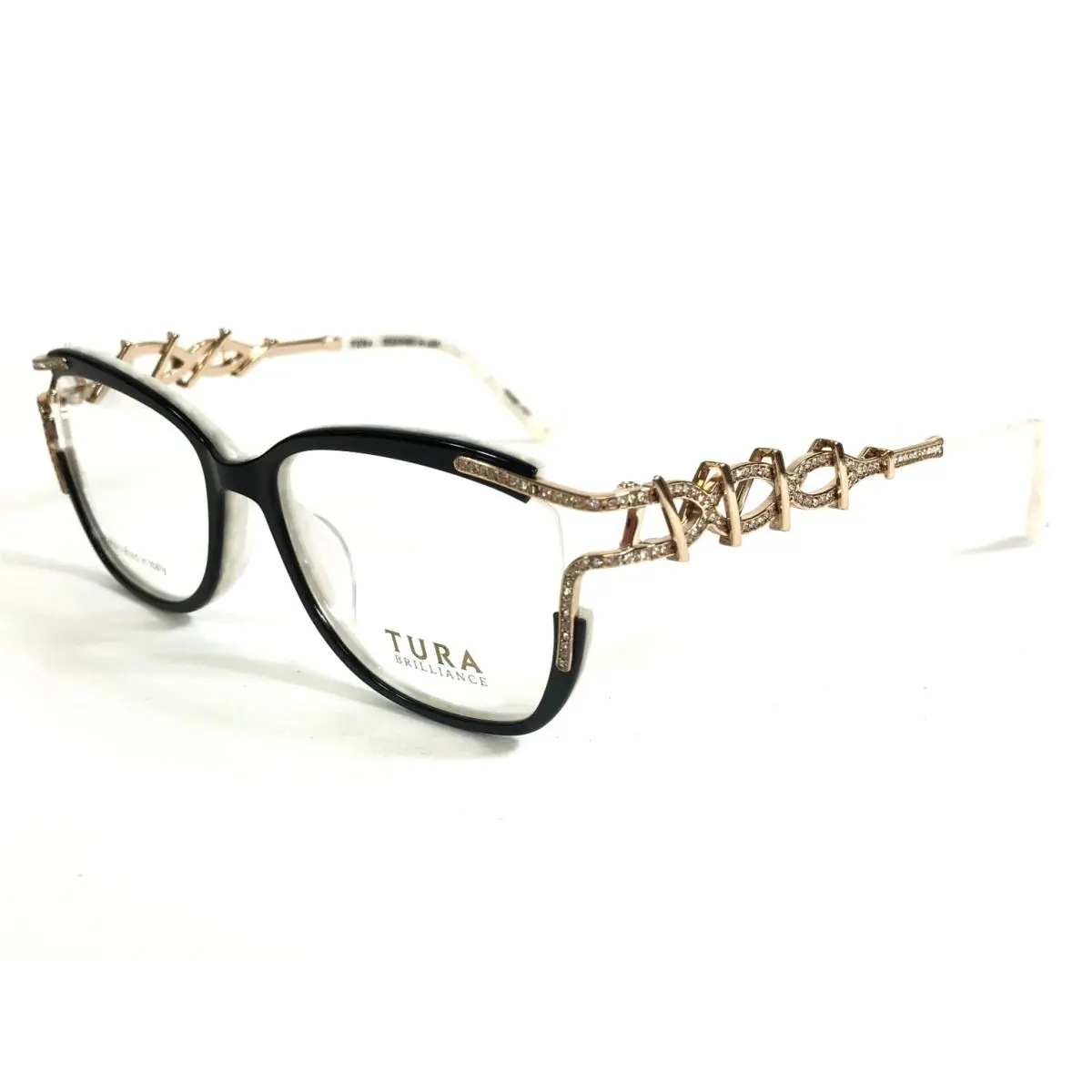 Ray-ban Tura Brilliance Eyeglasses Frames TE272 Blk Black Ivory Gold Crystals 54-16-145