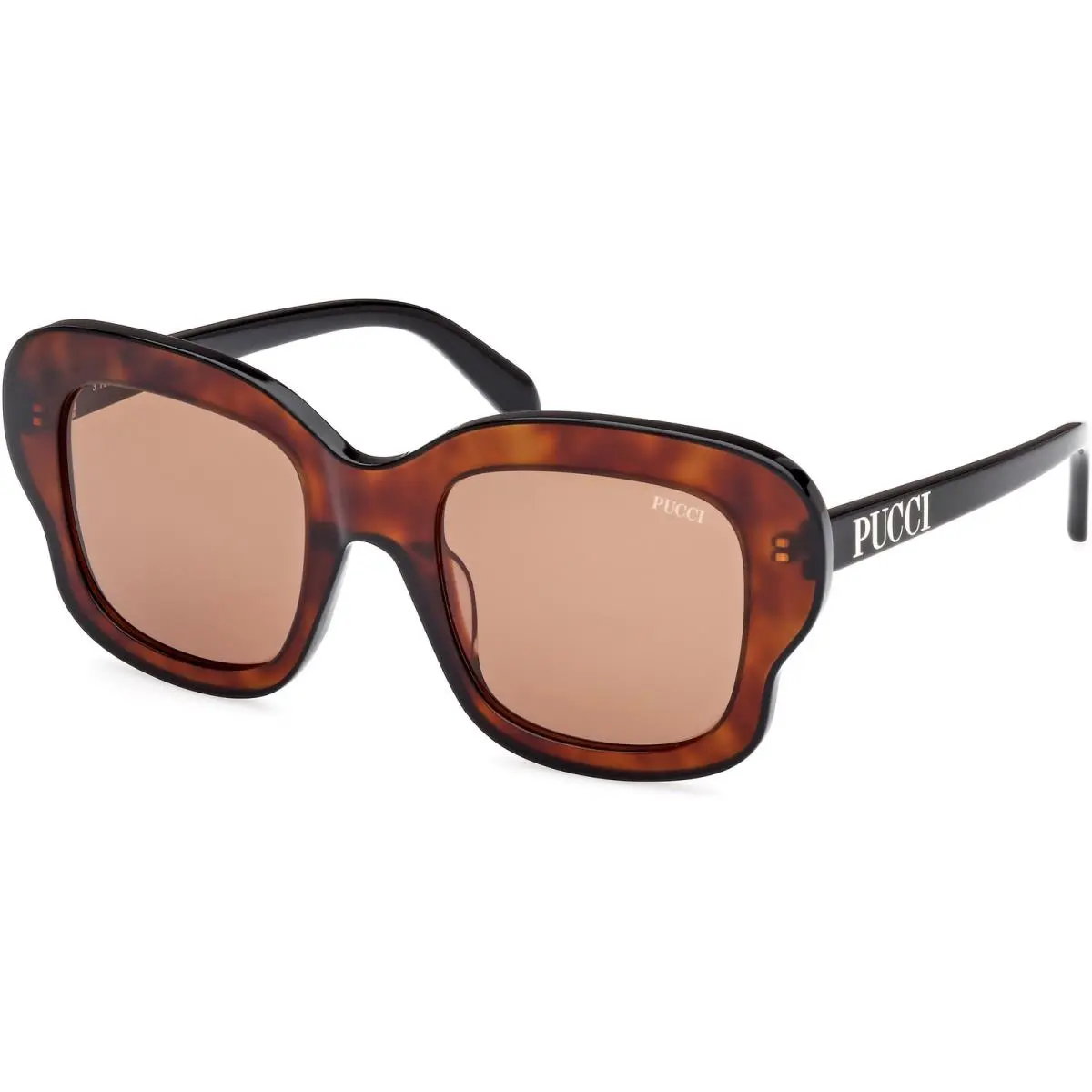 EP 0220 Black/havana / Shiny Black 56E Size 51 Sunglasses by Emilio Pucci