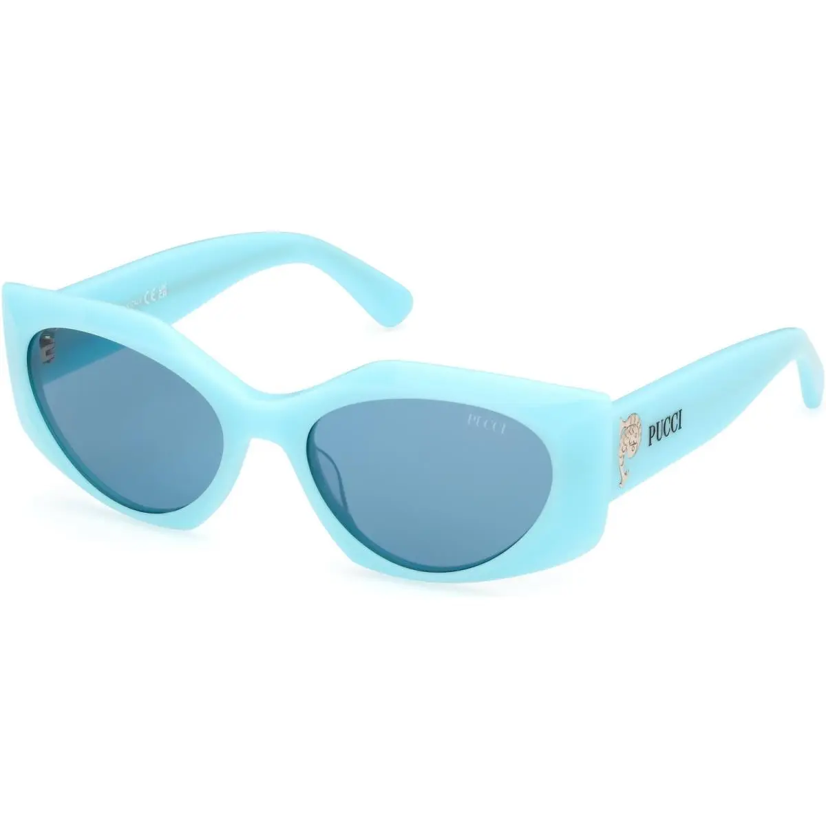 Emilio Pucci EP 0216 Shiny Light Blue / 84V Size 55 Sunglasses
