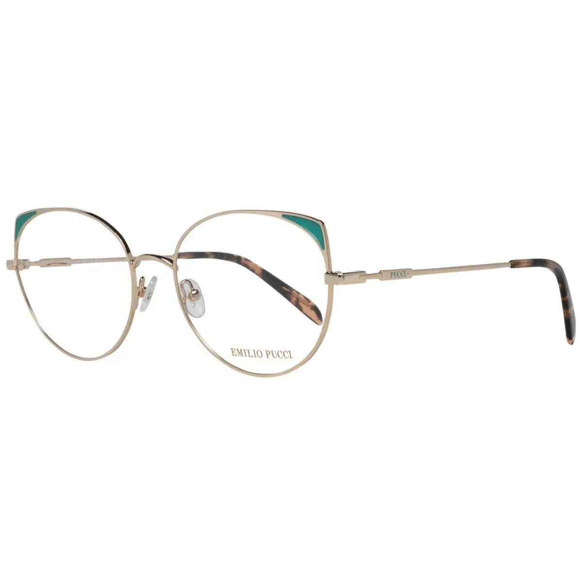 Emilio Pucci Gold Metal Glasses Frames