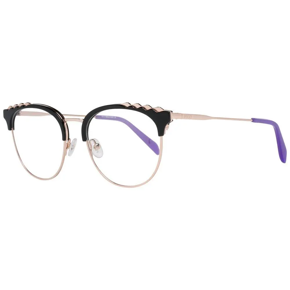 Emilio Pucci Black Metal Glasses Frames - PUEP514650005AC