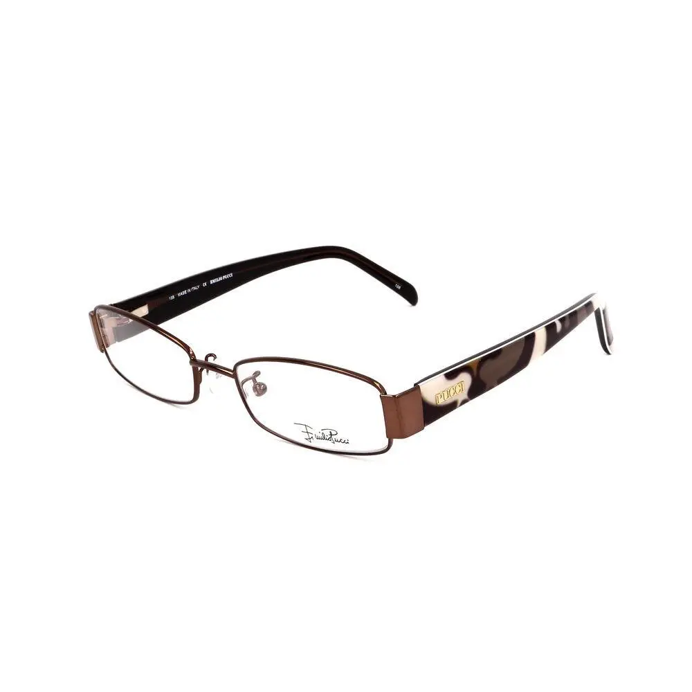 Emilio Pucci Brown Metal Glasses Frames