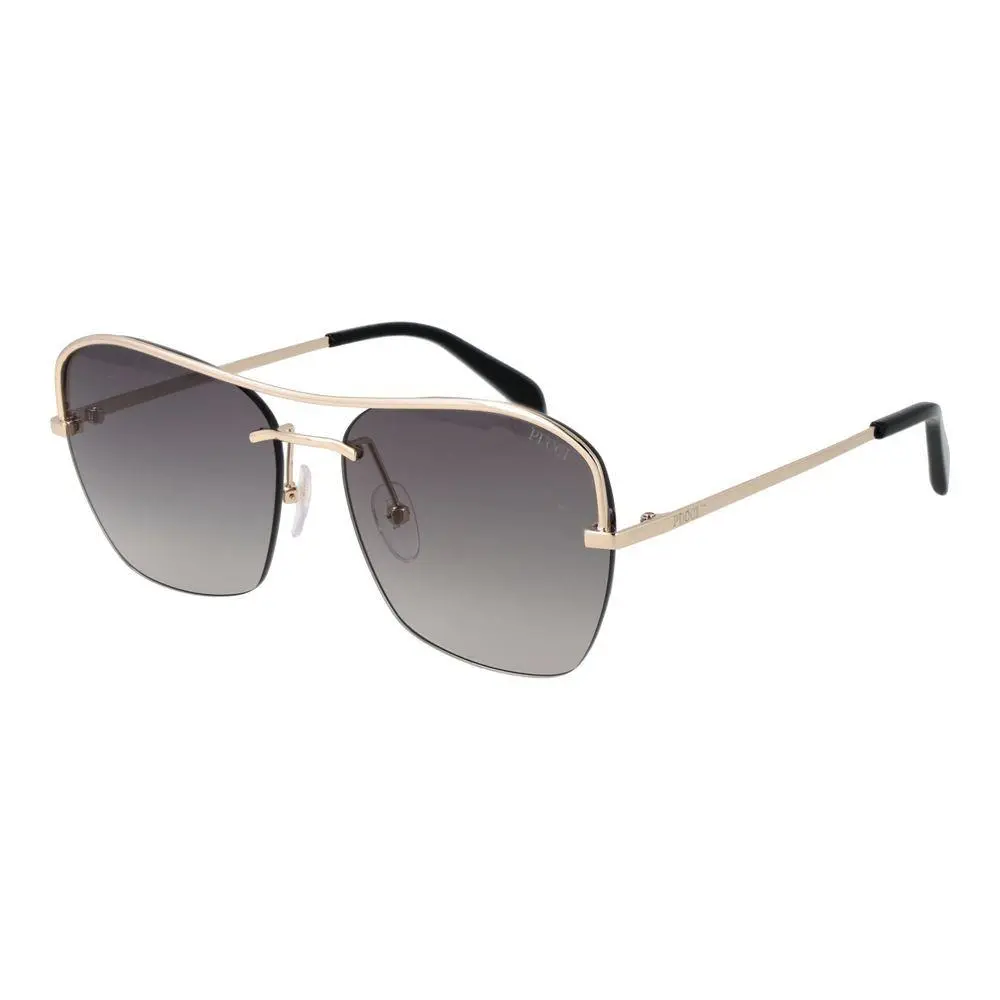 Emilio Pucci Gold Metal Sunglasses - Gold, lens__map: Grey