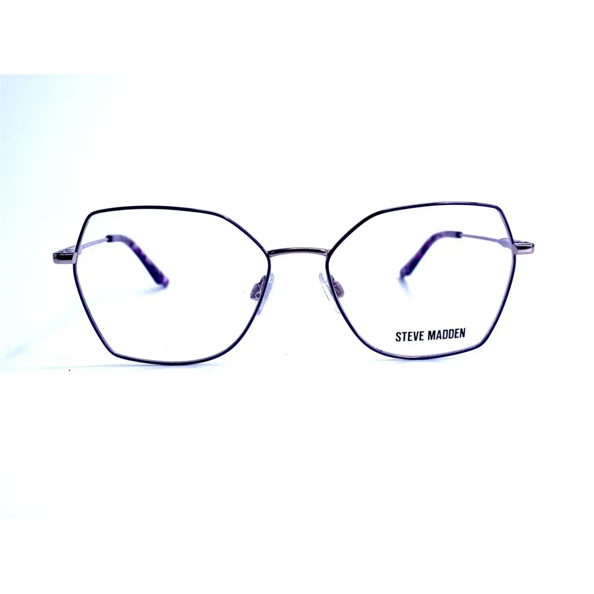 Steve Madden Purple Lilac Metal Hexagon Geometric Glasses Leilani 53 16 135